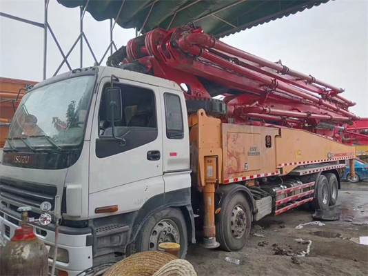 کنترل از راه دور Hbc پمپ تریلر بتن کارکرده Putzmeister 42m